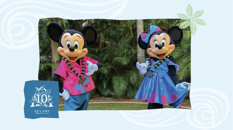 Mickey Mouse and Minnie Mouse at Aulani, A Disney Resort & Spa