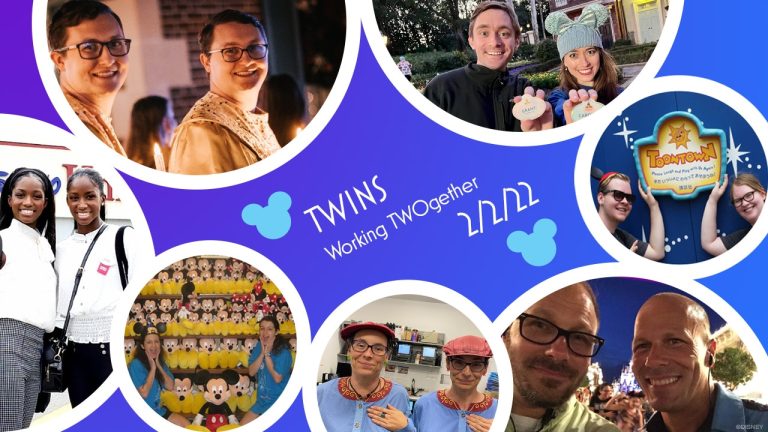 Twice the Fun: Twin Cast Members are Celebrating 2/2/22 by Working TWOgether at Disney blog header