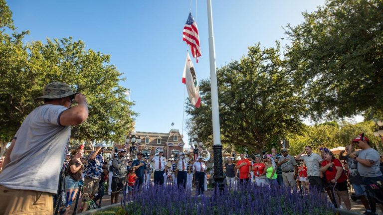 Flag retreat, Disneyland Resort