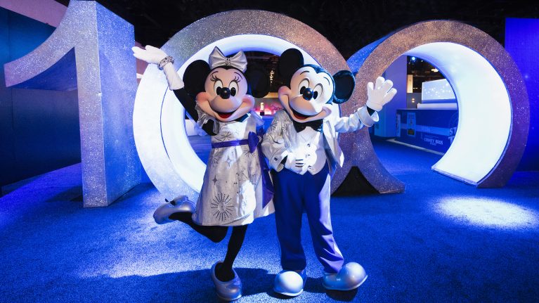 Mickey Mouse and Minnie Mouse Celebrating 100 Years of Disney