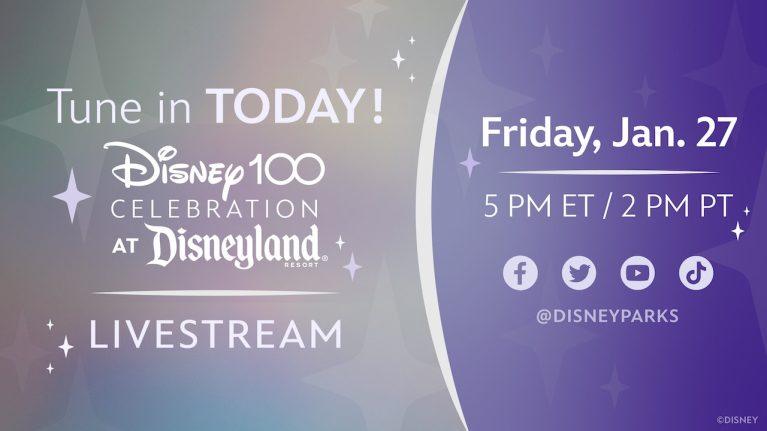 Disney Parks Livestream of Disney100 Celebration at Disneyland Resort blog header
