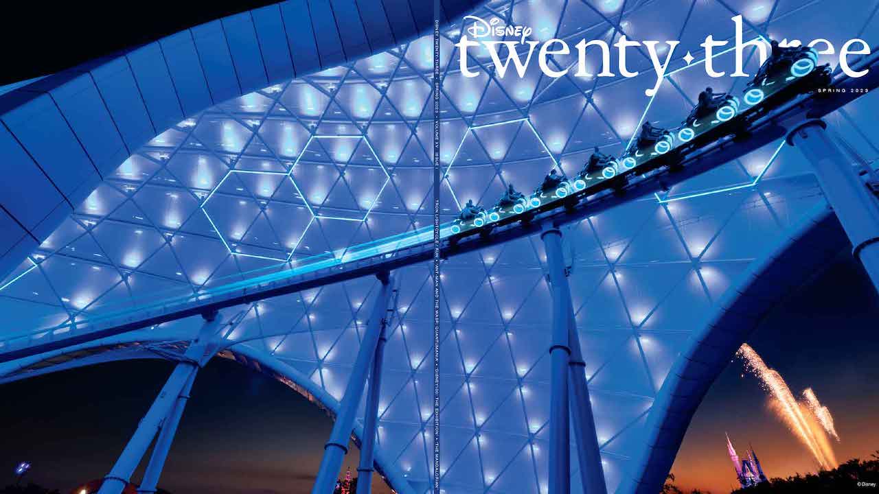 TRON Lightcycle / Run Races Across The Grid on The Cover of The New Disney twenty-three blog header