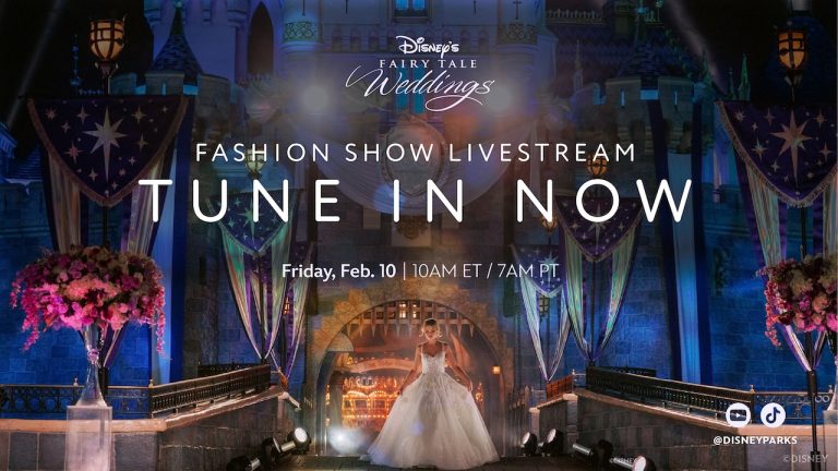 Disney’s Fairy Tale Weddings Digital Fashion Show from Disneyland Resort Streaming Friday, Feb. 10 blog header