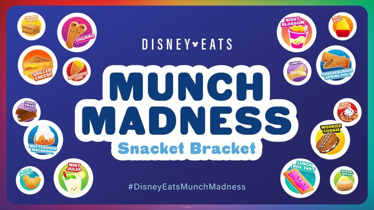 Vote Your Favorite Disney Parks Snack in Disney Eats Munch Madness blog header