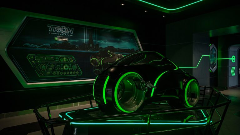 TRON Lightcycle / Run Introduces Team Green Post-Show Space blog header