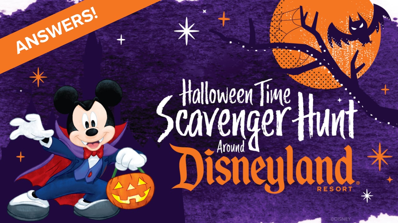 Answers: New Disneyland Resort Halloween Scavenger Hunt For Families blog header