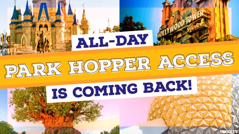 Announcement saying that WDW Park Hopper Access Is Back