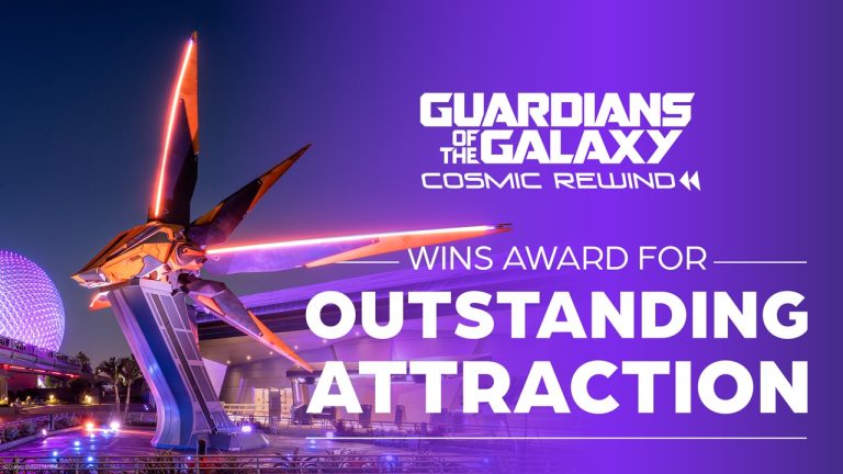 Guardians of the Galaxy: Cosmic Rewind Wins Award for Outstanding Attraction blog header