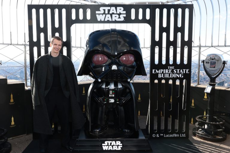 Hayden and Darth Vader Statue at the Empire State Building