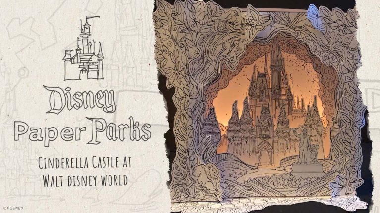 Craft A Commemorative Shadow Box of Cinderella Castle at Magic Kingdom Park with Disney Paper Parks, Designed by Walt Disney Imagineering blog header