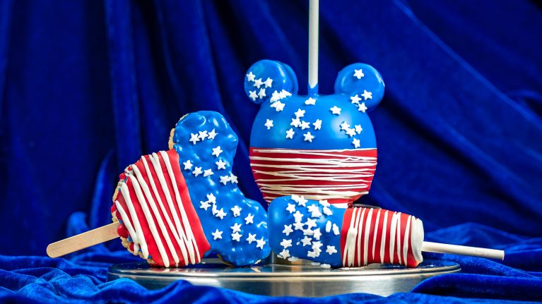4th of July Apple, 4th of July Cereal Treat, 4th of July Marshmallow Wand