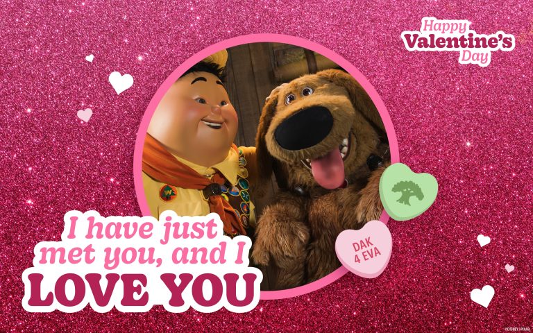 Valentine's Day Card Russell and Dug Wallpaper