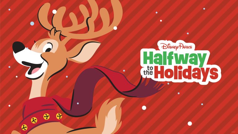 2024 Halfway to the Holidays Disney Wallpaper with Reindeer, Desktop