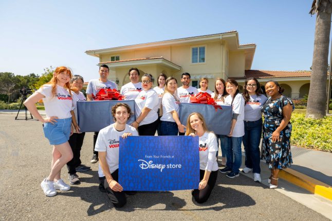 Disney VoluntEARS deliver care packages to the guests of the Long Beach Fisher House 