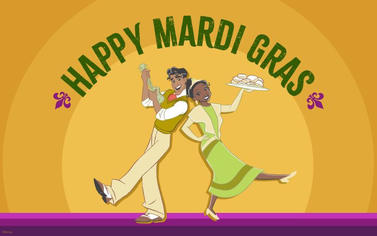 Tiana and Naveen Mardi Gras Disney Wallpaper 2024 desktop