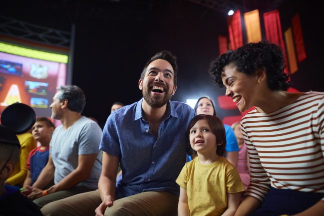 Family enjoys indoor attraction at Walt Disney World Resort