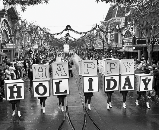 Dancers in Parade - Rare, Old Disney Vintage Photos Ushering in Halfway to the Holidays