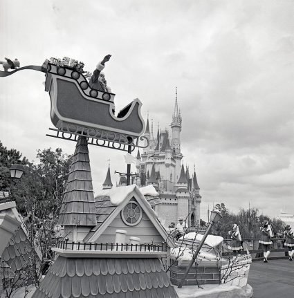 Sleigh in Parade - Rare, Old Disney Vintage Photos Ushering in Halfway to the Holidays