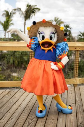 Daisy Duck in her outfit for Disney Lookout Cay at Lighthouse Point