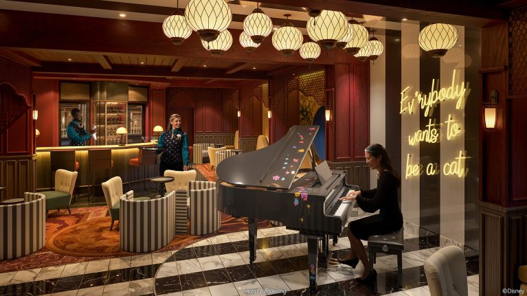 Concept art of “The Aristocats”- Themed Lounge Coming to the Disney Treasure  