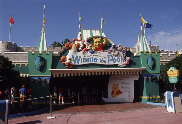 Exterior of The Many Adventures of the Winnie the Pooh as it first opened