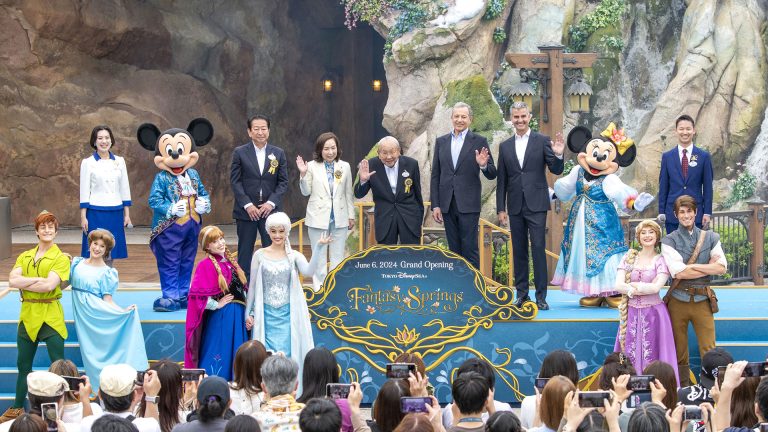 Fantasy Springs Opening Ceremony at Tokyo DisneySea with Special Guests Bob Iger and Josh D'Amaro