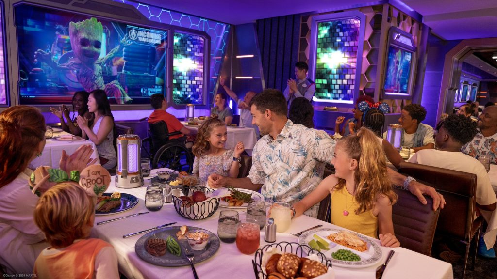 Marvel Restaurant on Disney Destiny with Groot