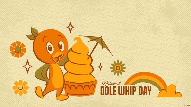 2024 DOLE Whip Day Orange Bird Wallpaper