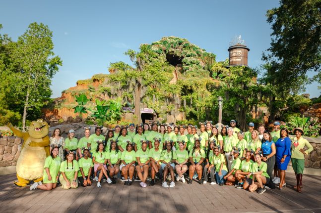 The group dropped on in to say hello to Princess Tiana, Louis, and all the critters of the bayou at Tiana’s Bayou Adventure.