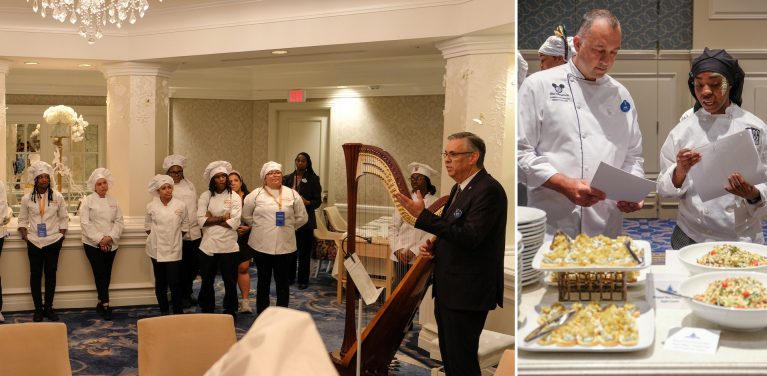 Attendees visited the MICHELIN star-winning Victoria & Albert’s at Disney’s Grand Floridian Resort & Spa and got to learn side-by-side with world-class Disney culinarians.