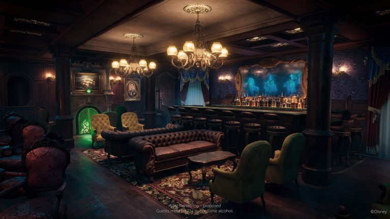 Disney Cruise Line reveals the Haunted Mansion Parlor