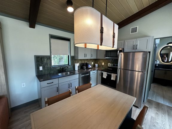 A kitchen with full-sized appliances to accompany those campfire s’mores