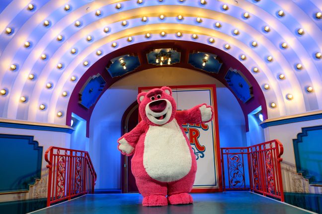 Lotso making a limited time appearance at Pixar Pier