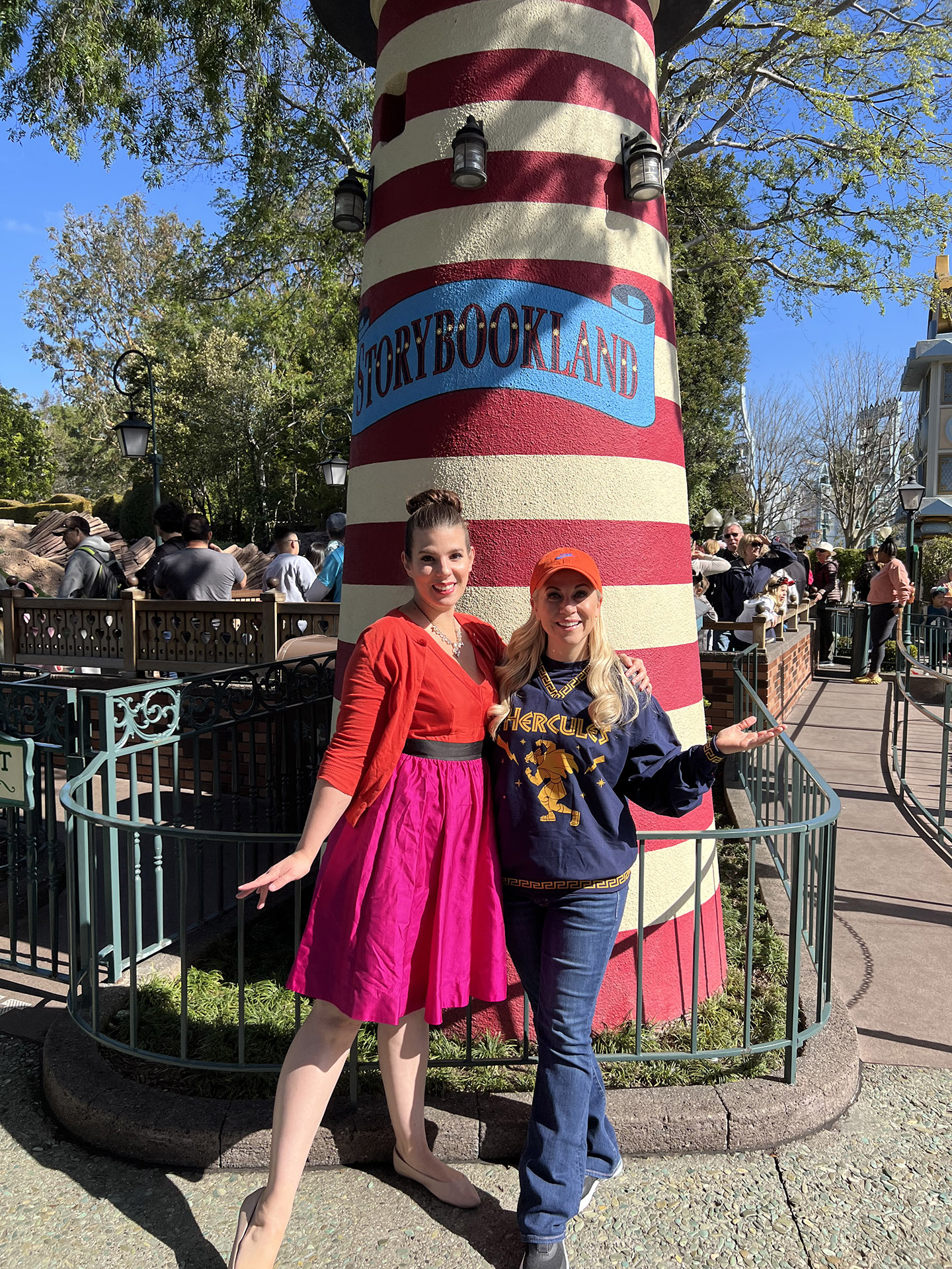 Ashley Eckstein and Ashley Taylor pose together in Storybook Land