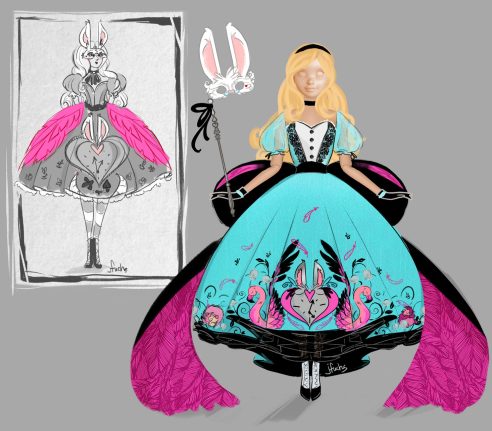 Alice Disney Designer Dolls Midnight Masquerade sketch