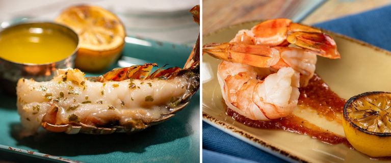 Roasted Warm Water Lobster Tail; Jumbo Shrimp Cocktail  