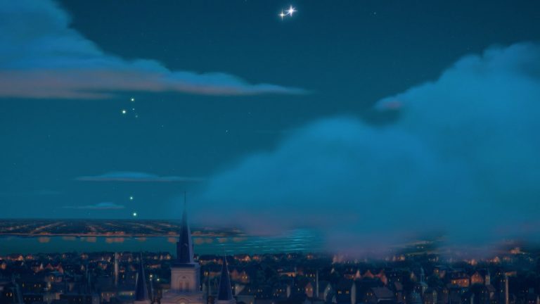 The Princess and the Frog Wallpaper, night sky pictured