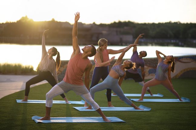 Yoga session at Walt Disney World