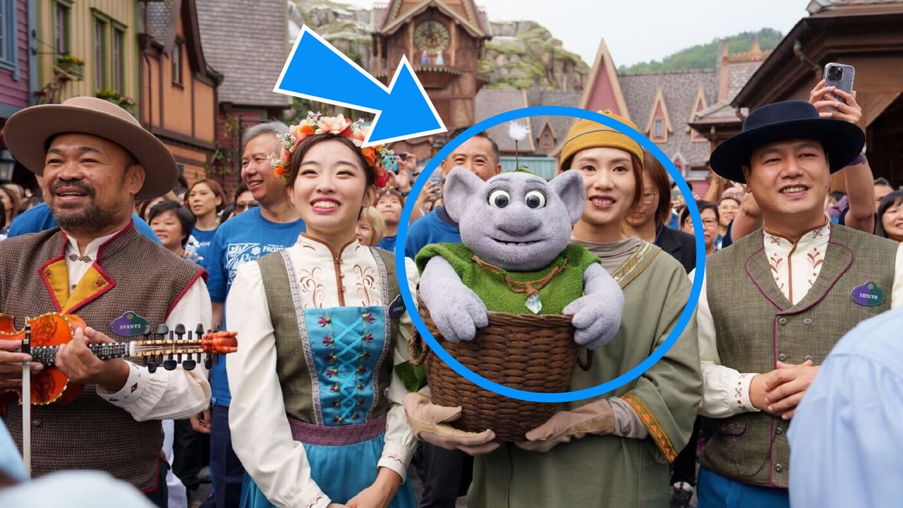 Mossie the baby troll at World of Frozen at Hong Kong Disneyland