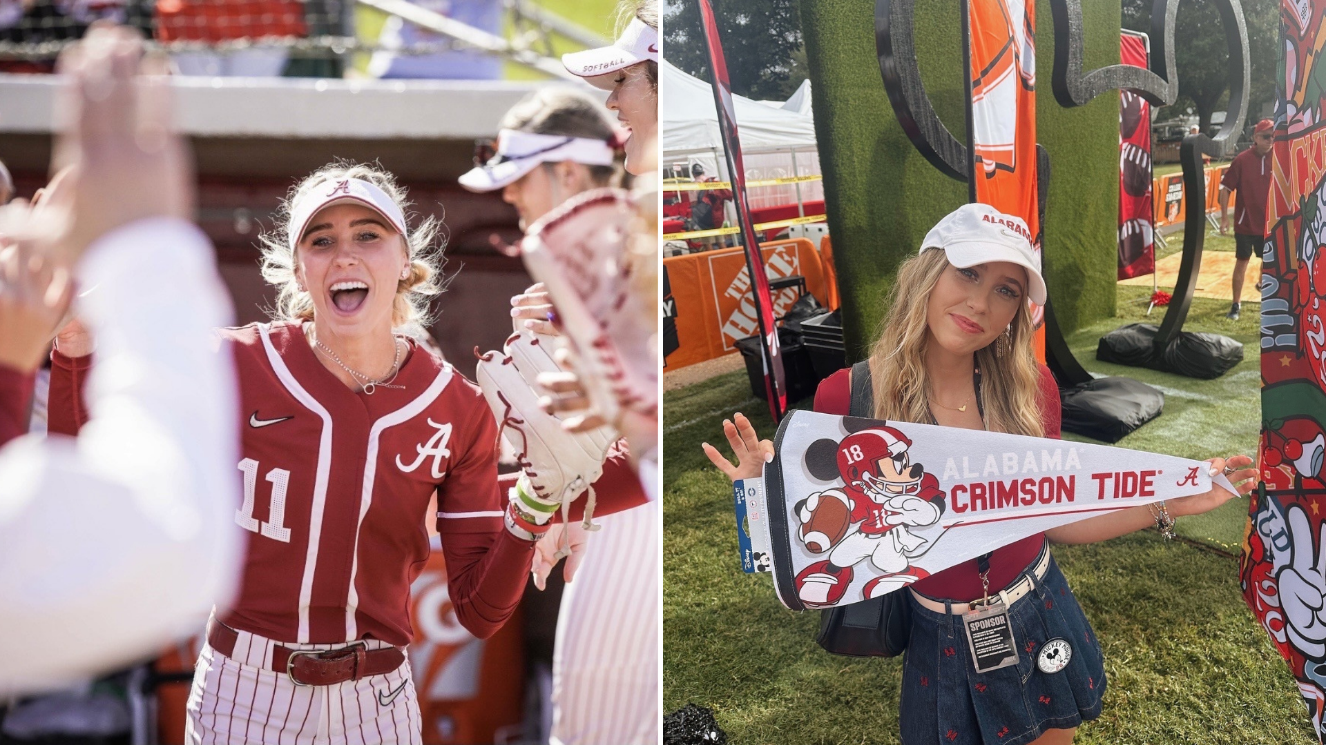 Alexis at a softball game in college | Alexis at Game Day