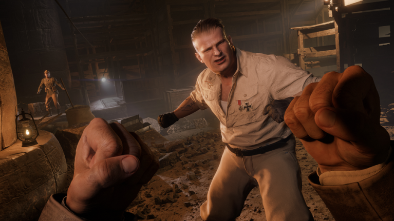 Screenshot of heavyweight fight in Indiana Jones and the Great Circle 