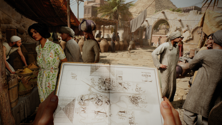 Screenshot of Giza map in Indiana Jones and the Great Circle 