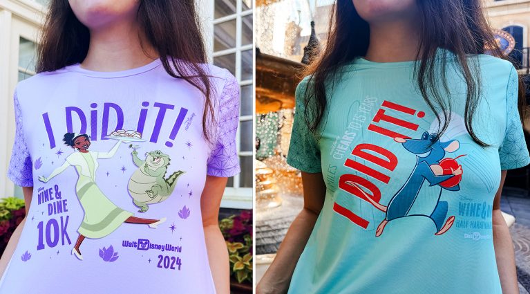 2024 Disney Wine & Dine Half Marathon Weekend Tiana and Remy T-Shirts