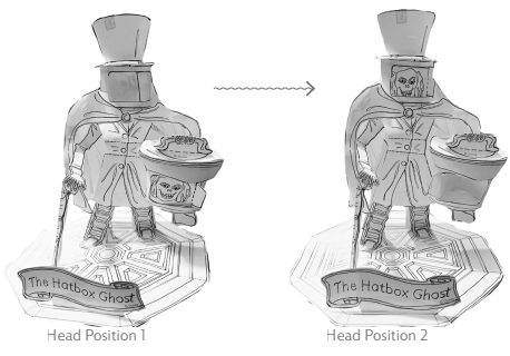 printable Hatbox Ghost model from Disney Paper Parks by Walt Disney Imagineering