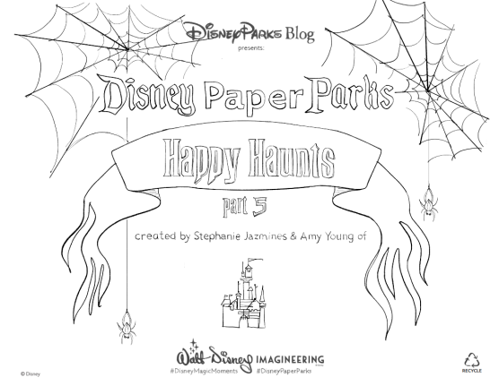 Disney Paper Parks Happy Haunts Part 5: Haunted Mansion at Disneyland