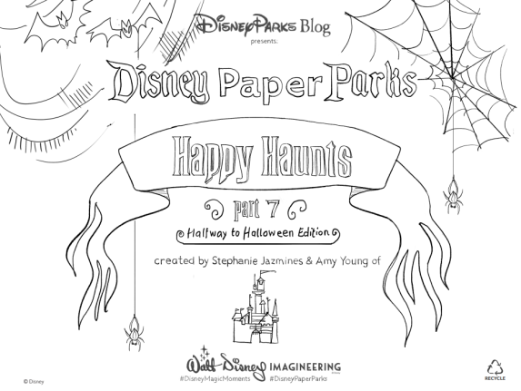 Disney Paper Parks Happy Haunts Part 7 Halfway to Halloween Hatbox Ghost