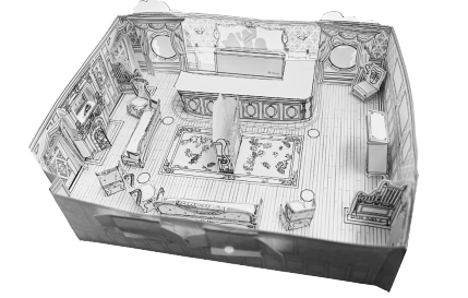 Printable Haunted Mansion Parlor Model