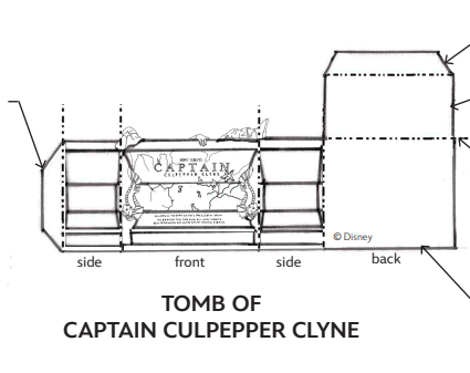 Printable Haunted Mansion Tomb of Captain Culpepper Clyne