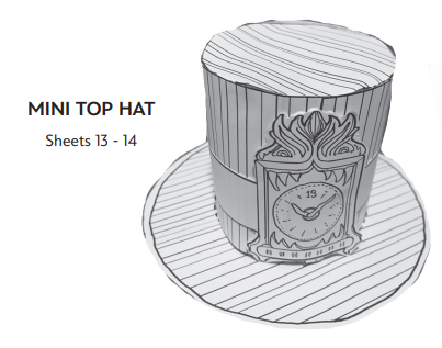 Disney Paper Parks Haunted Mansion Mini Top Hat Printable Activity