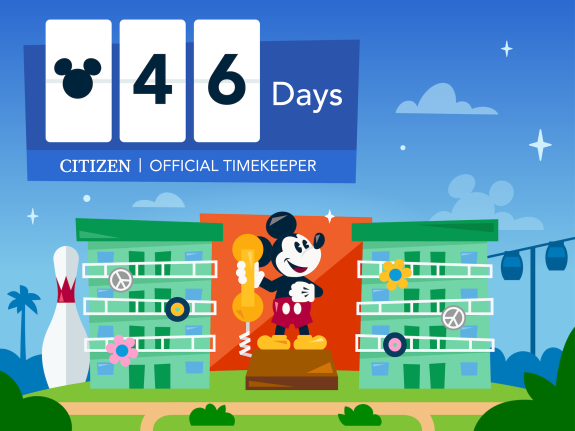 Disney x Citizen countdown clock